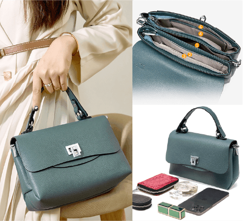 Bolsa Compacta em Couro Legítimo - Melbourn