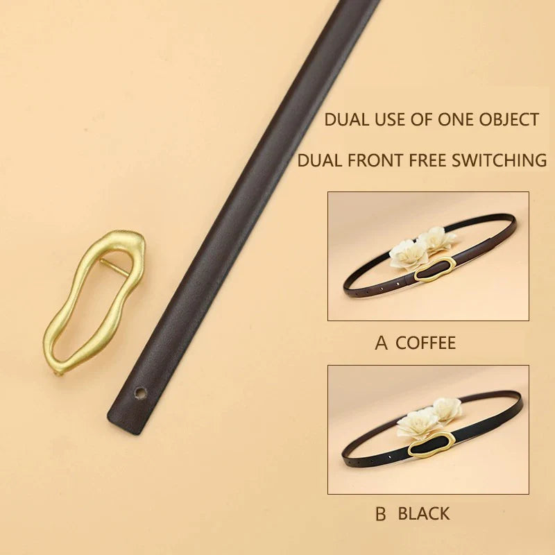 Cinto Femino em Couro Legítimo - Jolie