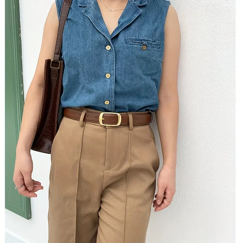 Cinto Feminino em Couro Legítimo - Lys