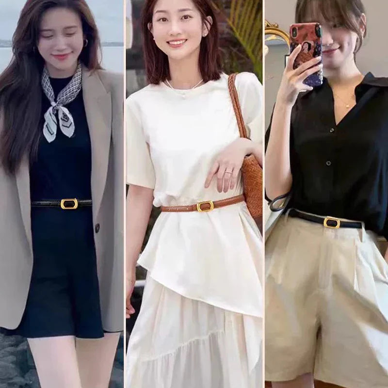 Cinto Feminino em Couro Legítimo - Perla