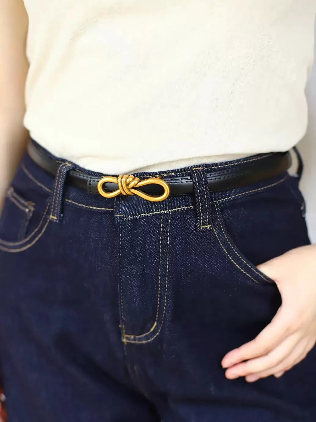 Cinto Feminino em Couro Legítimo - Eterna