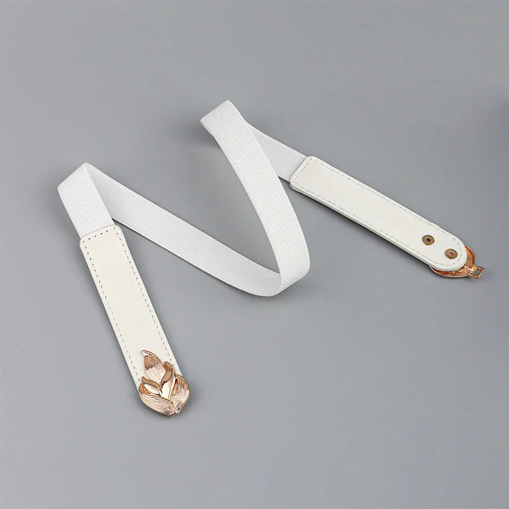 Cinto Feminino em Couro Legítimo com Elastico - Amour