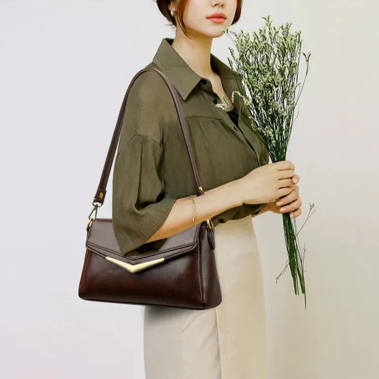 Bolsa em Couro Legítimo - Lona